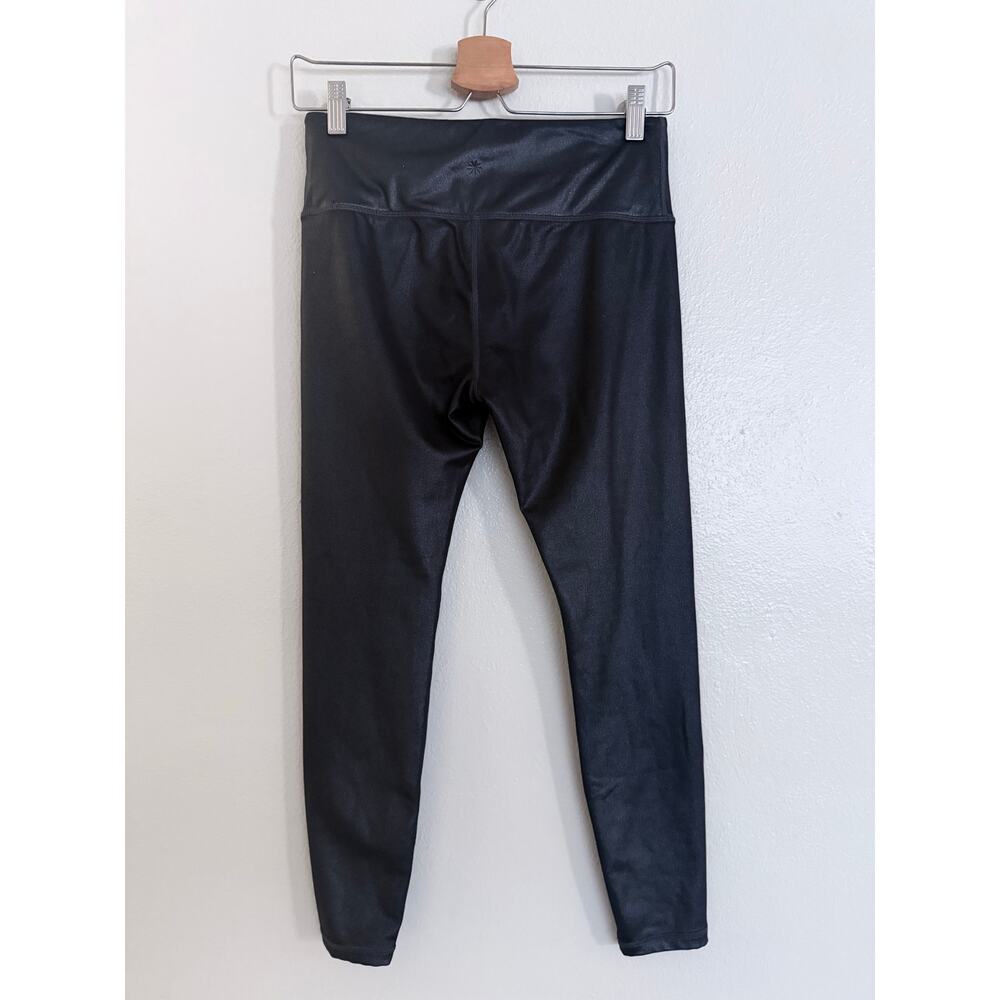 ATHLETA gunmetal metallic dark gray Elation Shimmer legging tights PowerVita - Picture 4 of 7